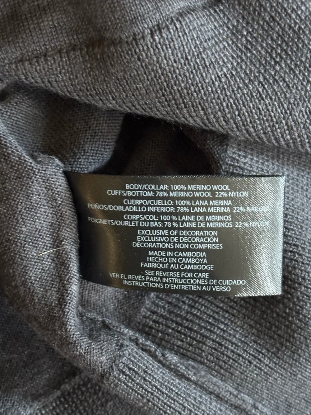 Banana Republic Merino Wool Gray Crewneck Sweater